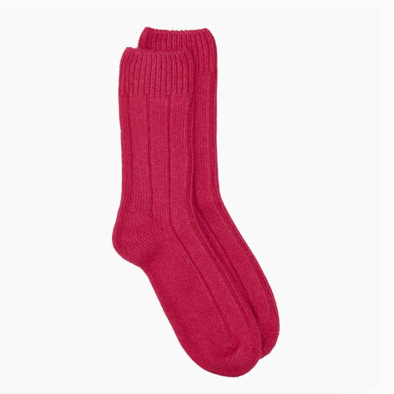 CERISE RECYCLED WOOL SOCKS | Super soft, perfect for lounging and sleep Kiss the Moon
