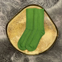 GREEN RECYCLED WOOL SOCKS | Super soft, perfect for lounging and sleep Kiss the Moon