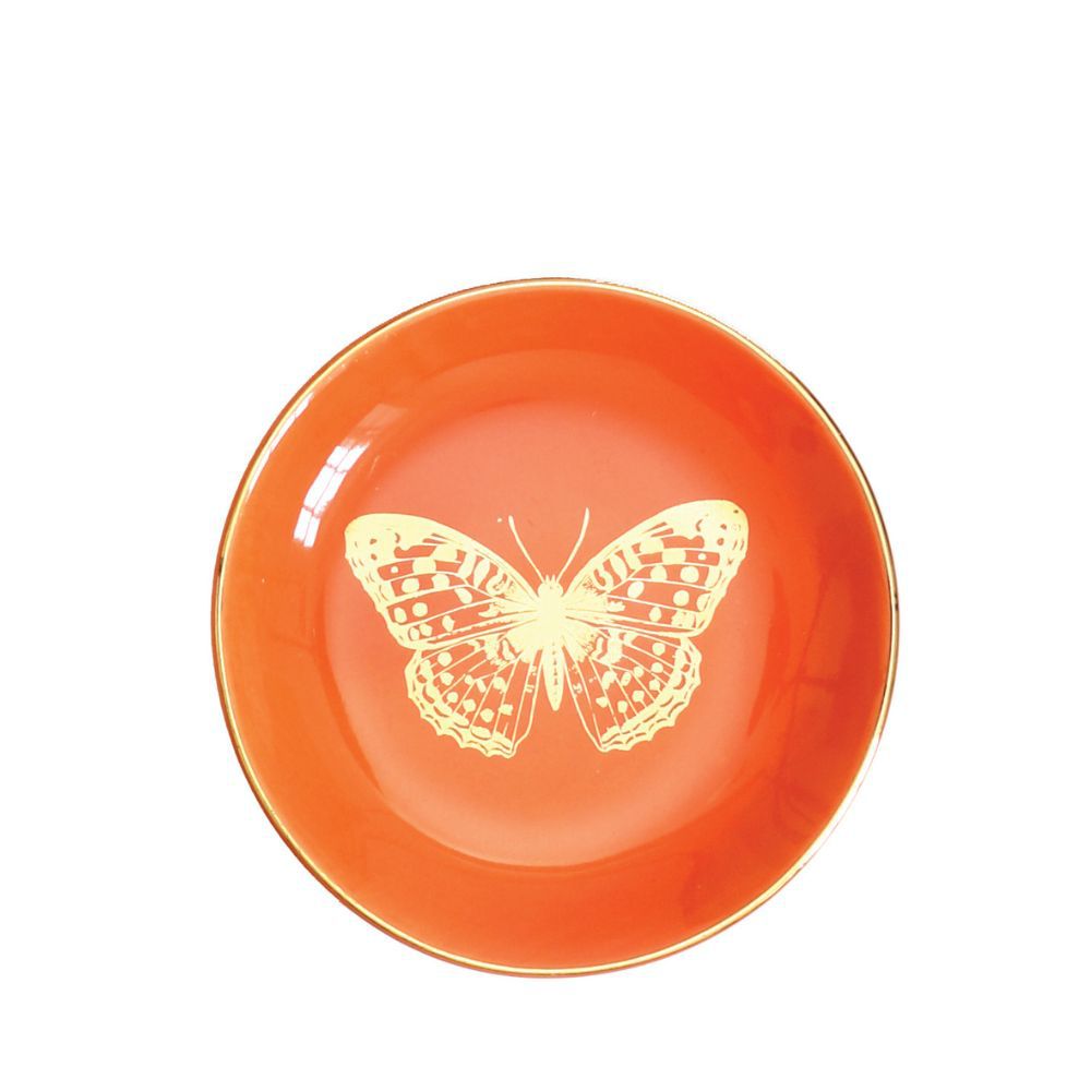 Orange butterfly trinket tray Kiss the Moon