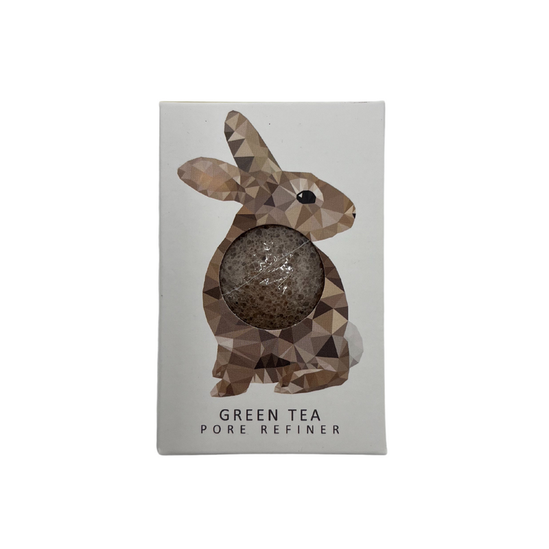 KONJAC MINI PORE REFINER | Woodland Rabbit with antioxidant rich green tea
