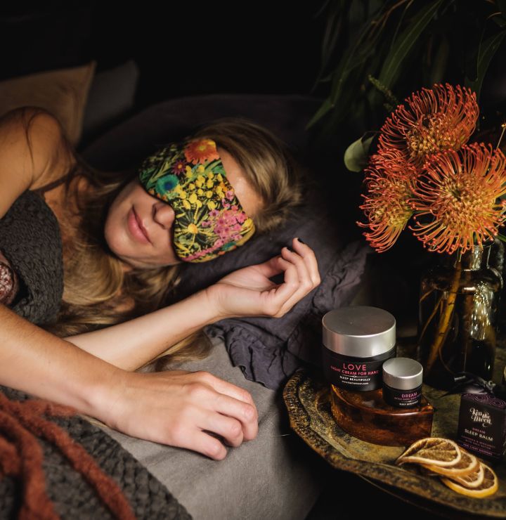 LOVE LIBERTY PRINT SLEEP MASK | Sleep peacefully in this stylish cotton sleep mask